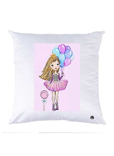 Printed Pillow Polyester White 30x30cm