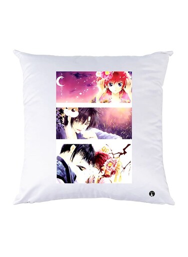 Printed Pillow Case Polyester White 30x30cm