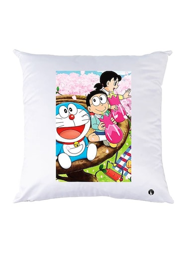 Printed Pillow Polyester White 30x30cm