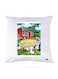 Printed Pillow Case polyester White 30x30cm