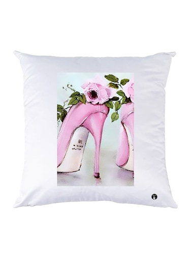 Printed Pillow Case polyester White 30x30cm