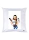Girl Printed Throw Pillow White/Blue/Brown 30x30cm
