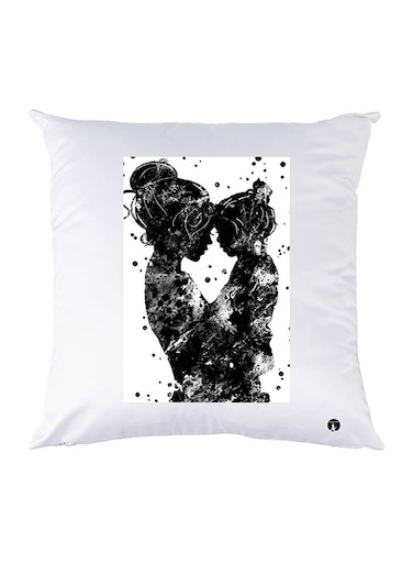 Printed Pillow Case polyester White 30x30cm