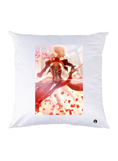 Printed Pillow Polyester White 30x30cm