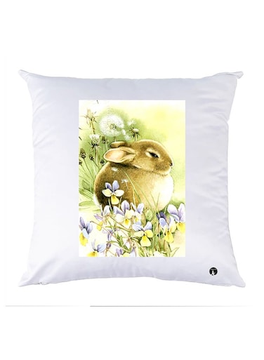 Printed Pillow Case polyester White 30x30cm