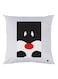 Cartoon Printed Throw Pillow White/Black/Red 30x30cm