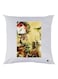 Bird House Printed Decorative Throw Pillow White/Brown/Green 30x30cm