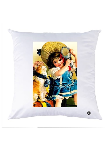 Printed Pillow polyester White 30x30cm