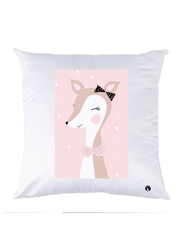 Printed Pillow Polyester White 30x30cm