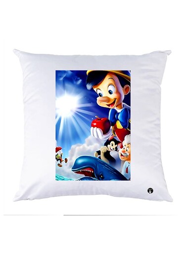 Printed Pillow polyester White 30x30cm