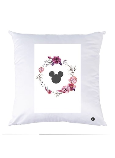 Printed Pillow Polyester White 30x30cm
