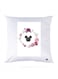 Printed Pillow Polyester White 30x30cm