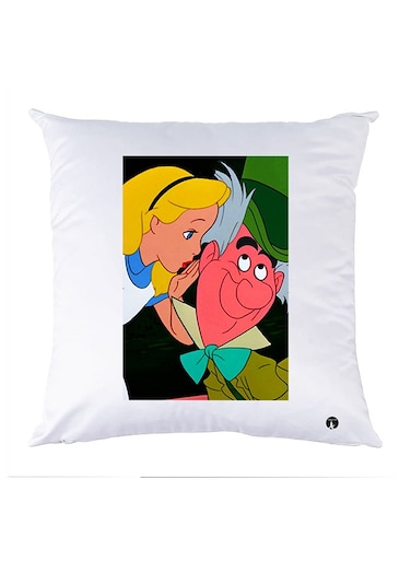 Printed Pillow Polyester White 30x30cm
