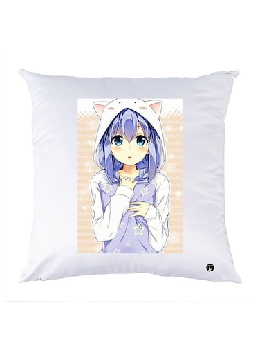 Printed Pillow polyester White 30x30cm
