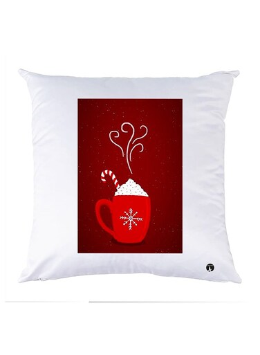 Printed Pillow Case Polyester White 30x30cm