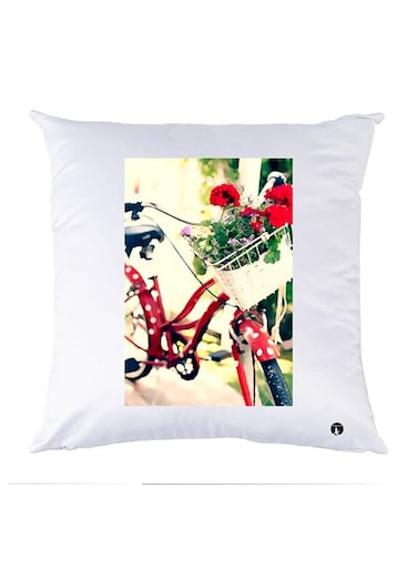 Printed Pillow Polyester White 30x30cm