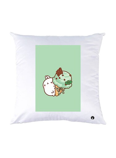 Printed Pillow White 30x30cm