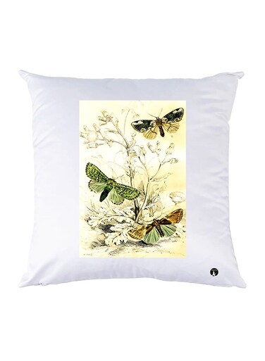 Printed Pillow Polyester White 30x30cm