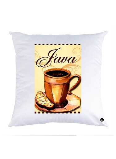 Printed Pillow Polyester White 30x30cm