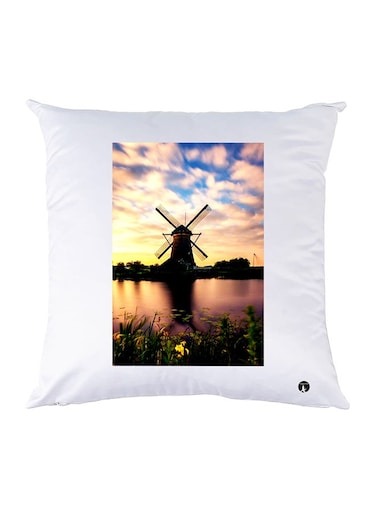 Printed Pillow Case polyester White 30x30cm