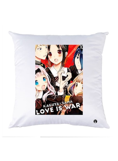 Printed Pillow Case polyester White 30x30cm