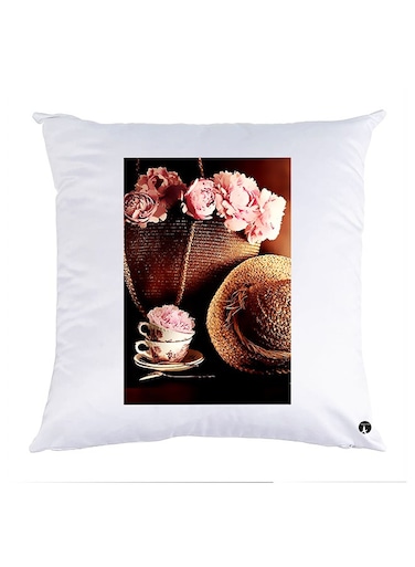 Printed Pillow Case polyester White 30x30cm