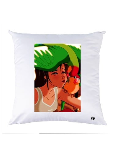 Printed Decorative Pillow Multicolour 30x30cm