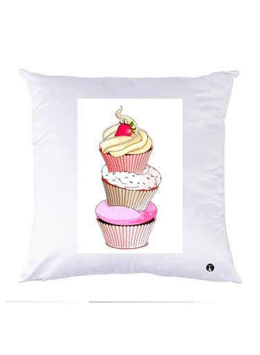 Printed Pillow polyester White 30x30cm