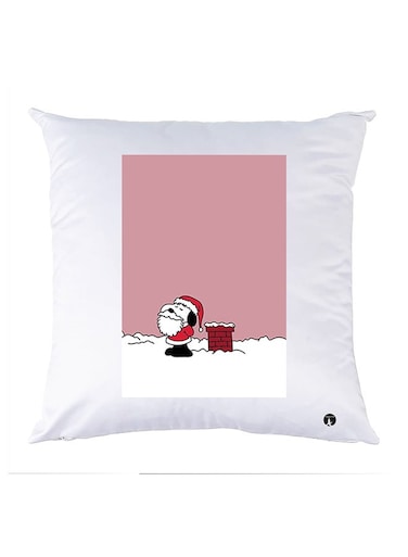 Printed Pillow Case Polyester White 30x30cm