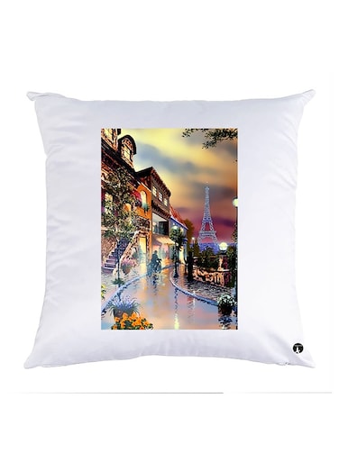Printed Pillow Case polyester White 30x30cm
