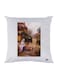 Village Scene Printed Decorative Throw Pillow White/Brown/Green 30x30cm