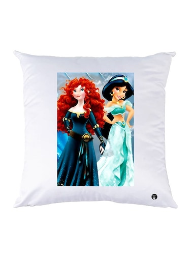 Printed Pillow Case Polyester White 30x30cm