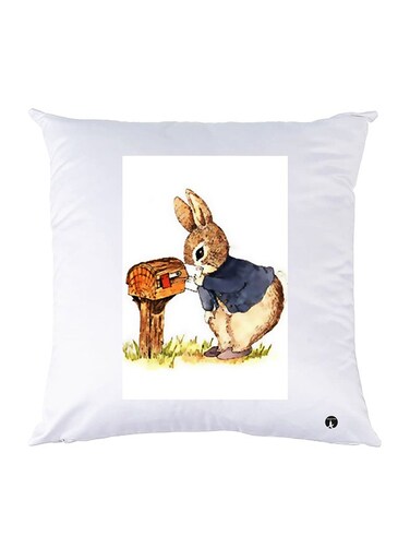 Printed Pillow polyester White 30x30cm