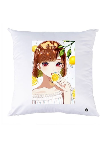 Printed Pillow Polyester White 30x30cm