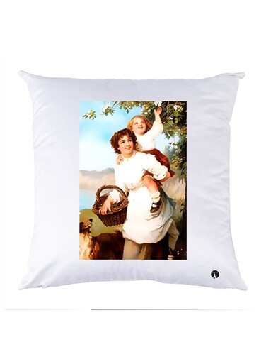 Printed Pillow Case polyester White 30x30cm
