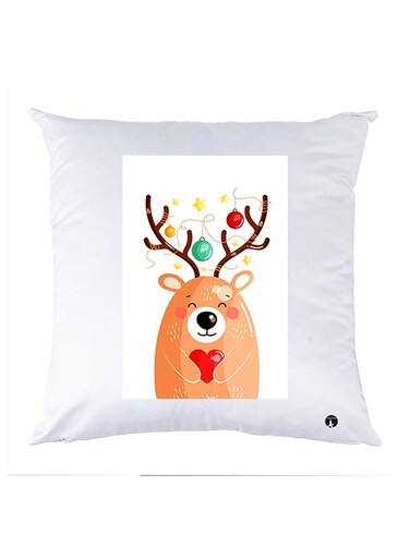 Printed Pillow polyester White 30x30cm