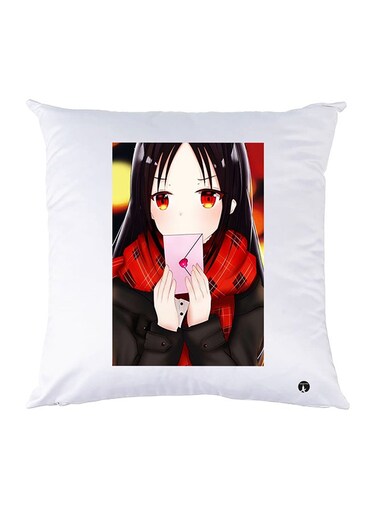 Printed Pillow Case polyester White 30x30cm