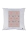 Heart Printed Throw Pillow Polyester White/Beige/Blue
