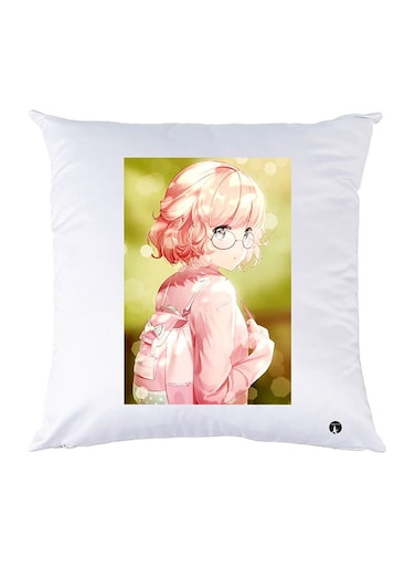 Printed Pillow Case polyester White 30x30cm