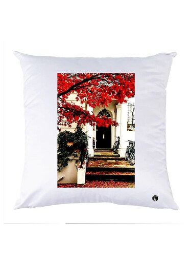 Printed Pillow Case polyester White 30x30cm