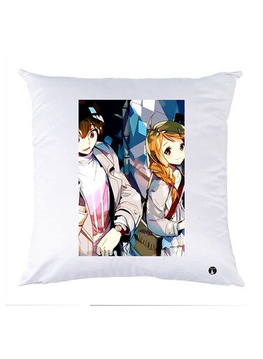 Printed Pillow Case polyester White 30x30cm