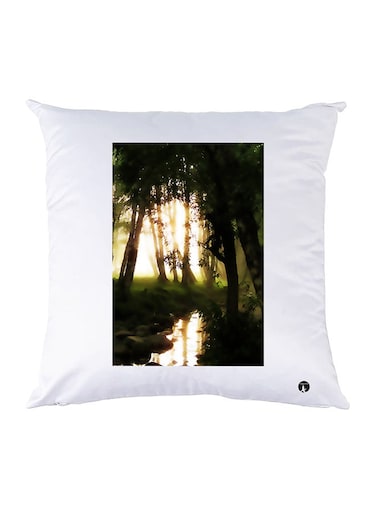 Printed Pillow Case polyester White 30x30cm