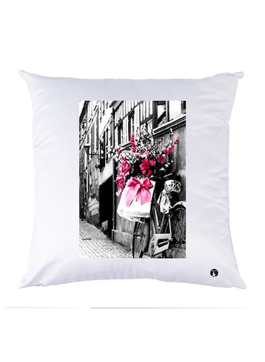 Printed Pillow polyester White 30x30cm