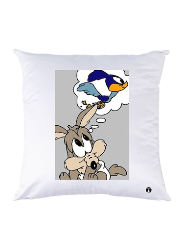 Printed Pillow Case polyester White 30x30cm