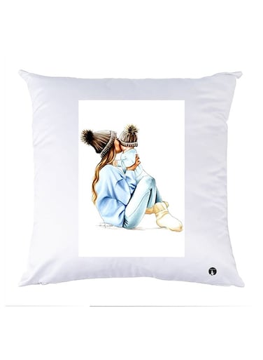 Printed Pillow Case polyester White 30x30cm