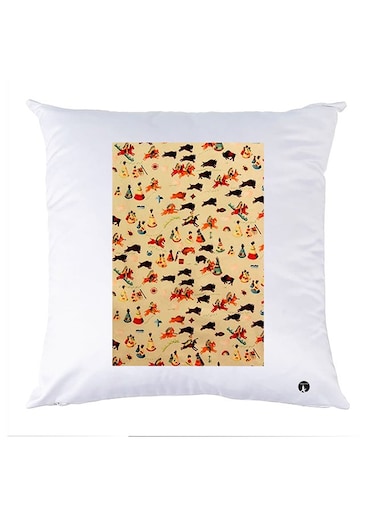 Printed Pillow polyester White 30x30cm