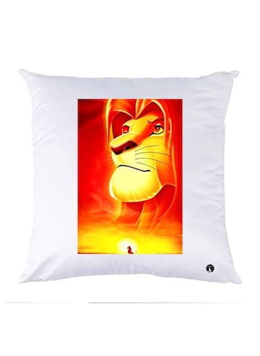 Printed Pillow polyester White/Red/Yellow 30x30cm