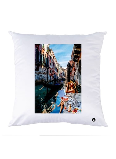 Printed Decorative Pillow Multicolour 30x30cm