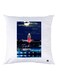 Night City Printed Decorative Throw Pillow White/Black/Blue 30x30cm