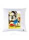 Printed Pillow Polyester White 30x30cm